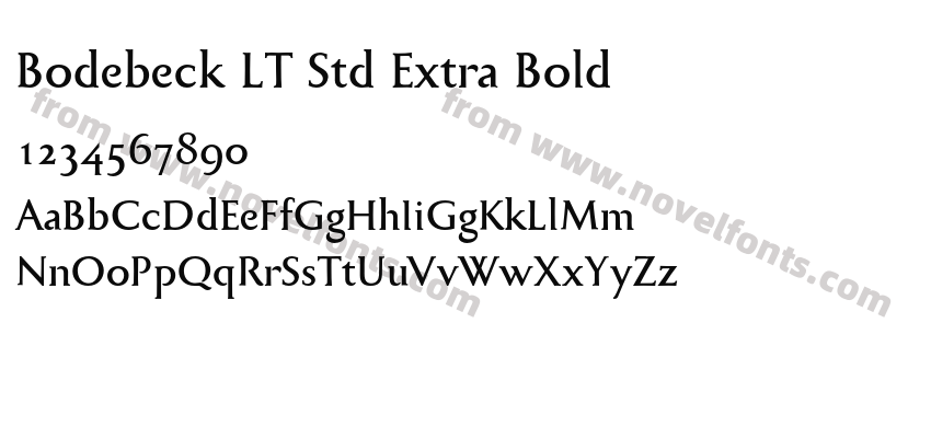 Bodebeck LT Std Extra BoldPreview