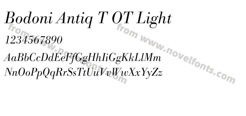 Bodoni Antiq T OT LightPreview