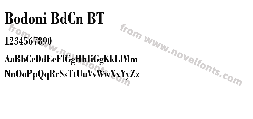 Bodoni BdCn BTPreview