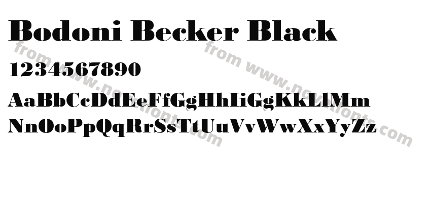 Bodoni Becker BlackPreview