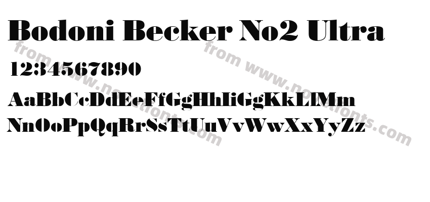 Bodoni Becker No2 UltraPreview