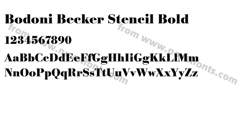 Bodoni Becker Stencil BoldPreview