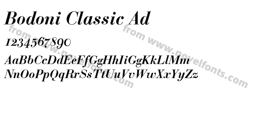 Bodoni Classic AdPreview