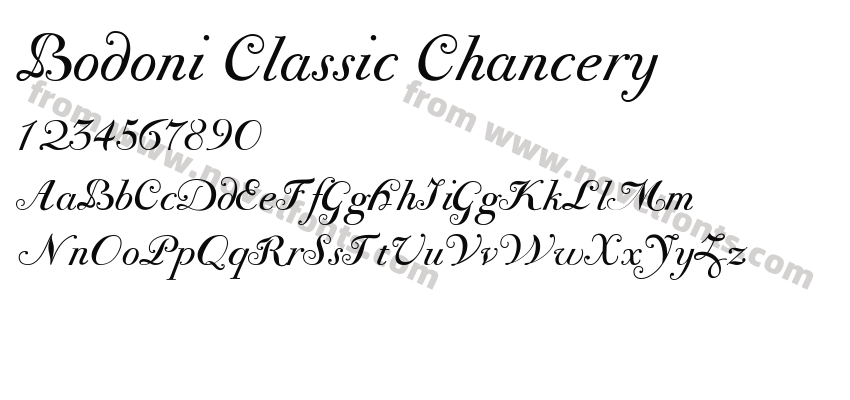 Bodoni Classic ChanceryPreview