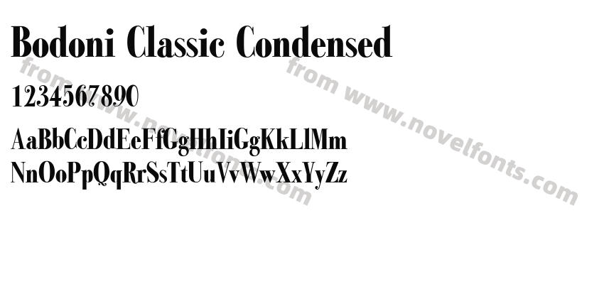 Bodoni Classic CondensedPreview