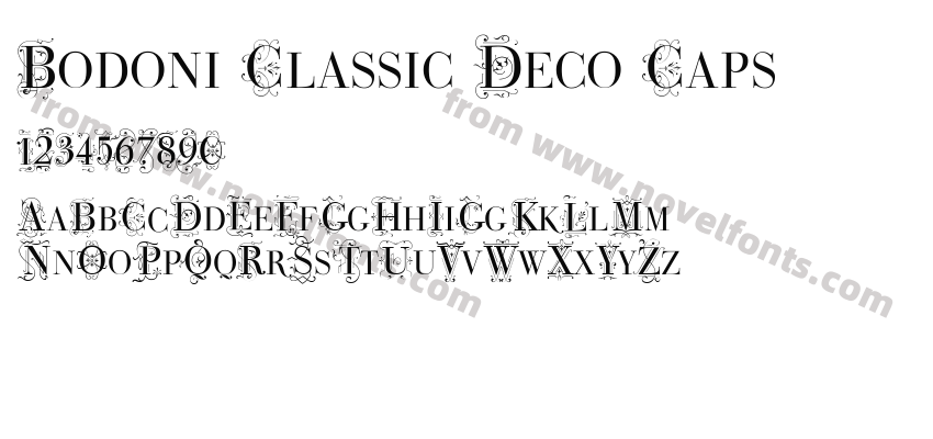 Bodoni Classic Deco CapsPreview