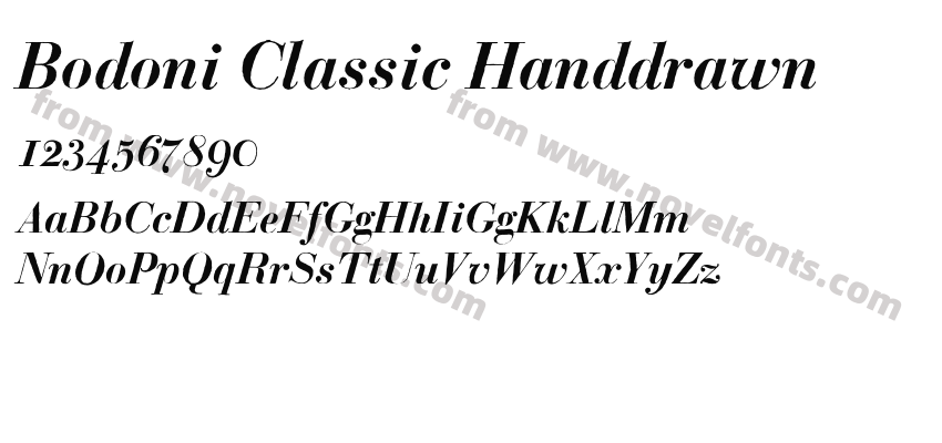 Bodoni Classic HanddrawnPreview