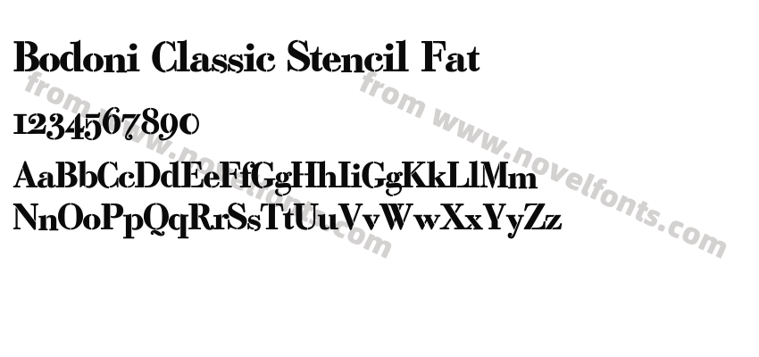 Bodoni Classic Stencil FatPreview