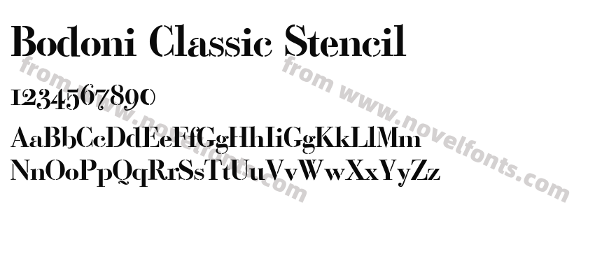 Bodoni Classic StencilPreview