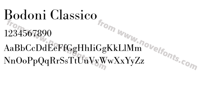 Bodoni ClassicoPreview