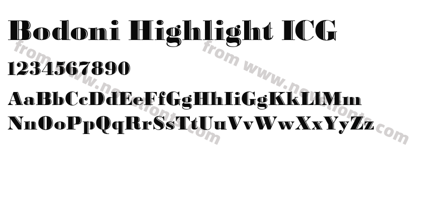 Bodoni Highlight ICGPreview