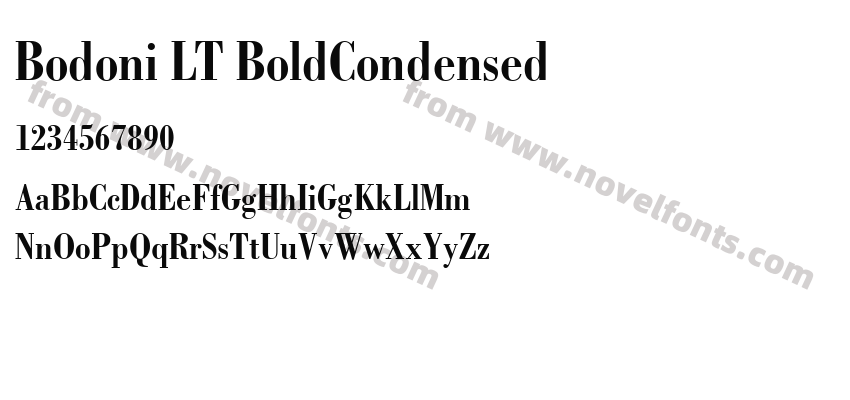 Bodoni LT BoldCondensedPreview