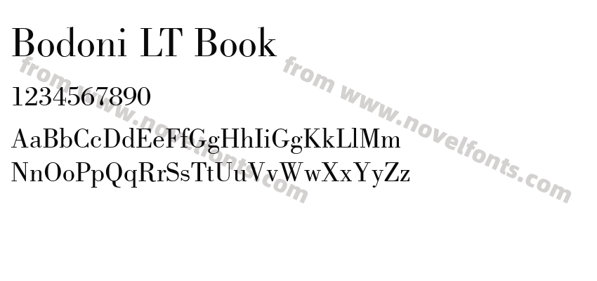 Bodoni LT BookPreview