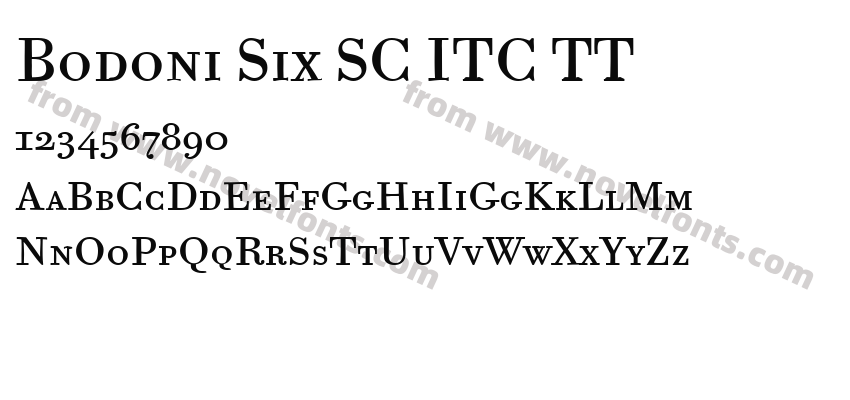 Bodoni Six SC ITC TTPreview