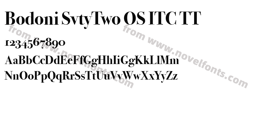 Bodoni SvtyTwo OS ITC TTPreview