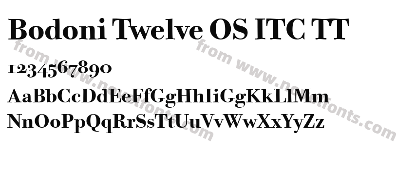 Bodoni Twelve OS ITC TTPreview