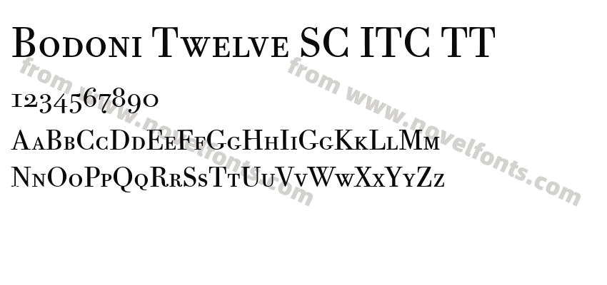 Bodoni Twelve SC ITC TTPreview