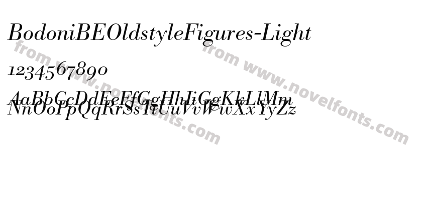 BodoniBEOldstyleFigures-LightPreview