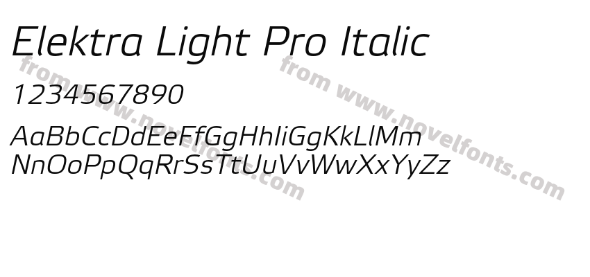 Elektra Light Pro ItalicPreview