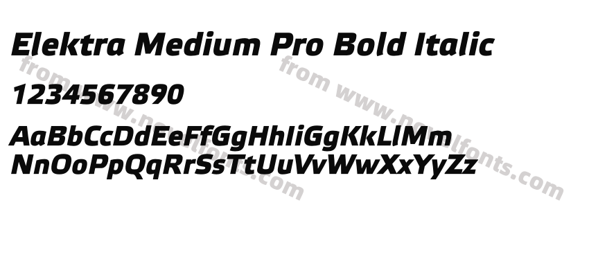 Elektra Medium Pro Bold ItalicPreview