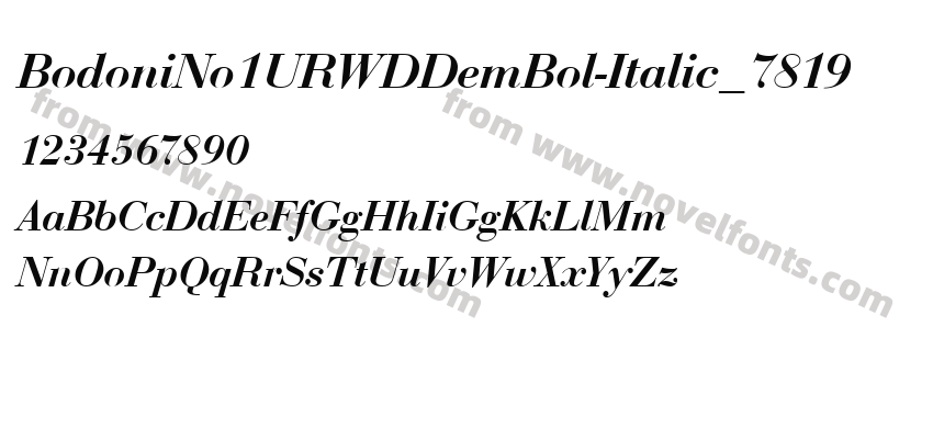 BodoniNo1URWDDemBol-Italic_7819Preview