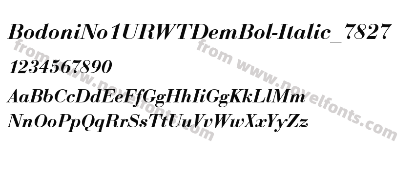 BodoniNo1URWTDemBol-Italic_7827Preview