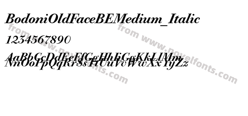 BodoniOldFaceBEMedium_ItalicPreview