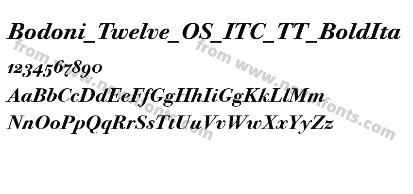 Bodoni_Twelve_OS_ITC_TT_BoldItaPreview