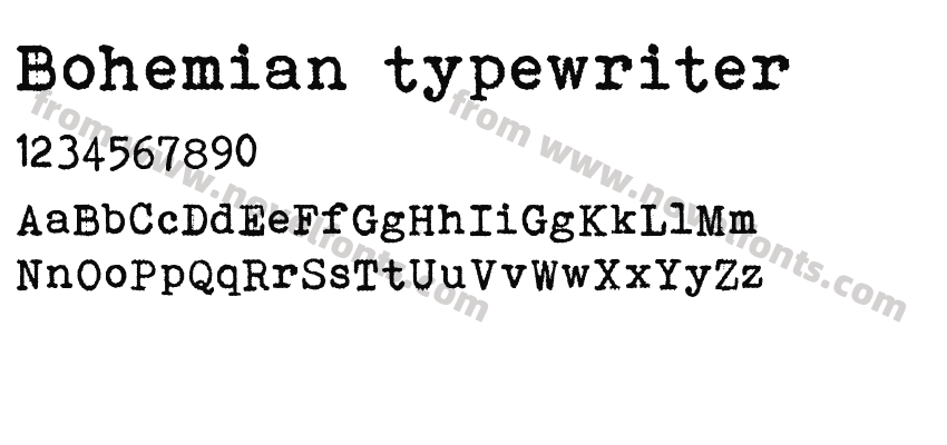 Bohemian typewriterPreview