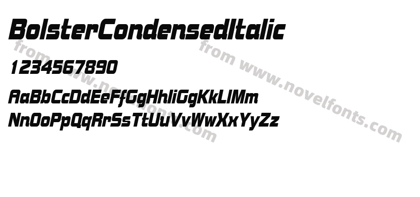 BolsterCondensedItalicPreview