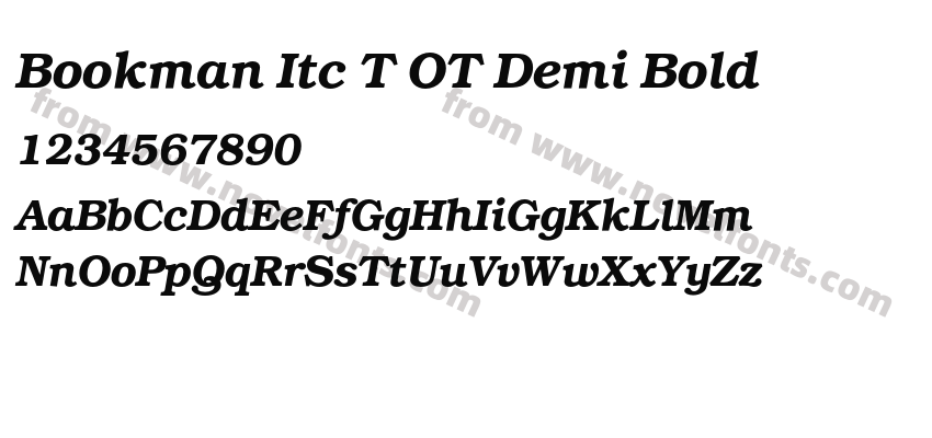 Bookman Itc T OT Demi BoldPreview