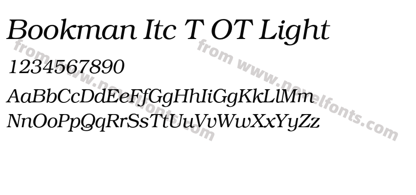 Bookman Itc T OT LightPreview