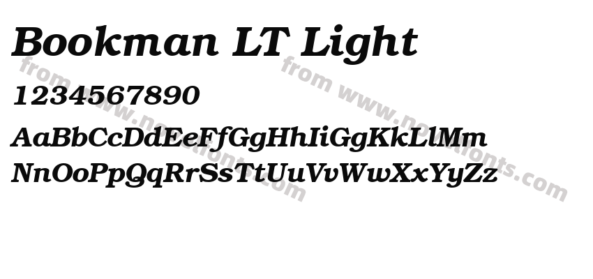 Bookman LT LightPreview