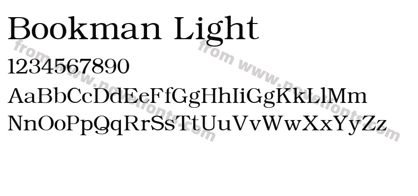 Bookman LightPreview