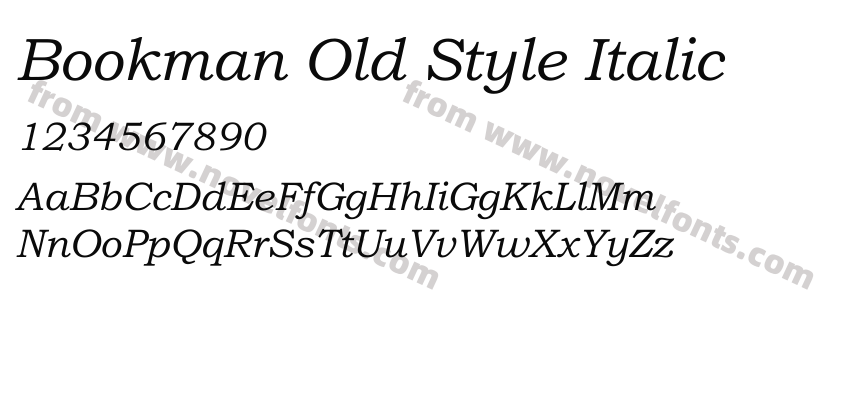 Bookman Old Style ItalicPreview