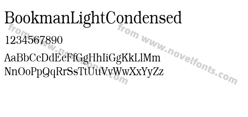 BookmanLightCondensedPreview