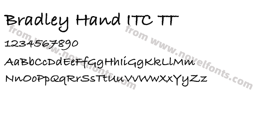 Bradley Hand ITC TTPreview