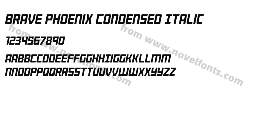 Brave Phoenix Condensed ItalicPreview