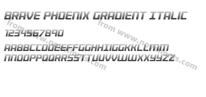 Brave Phoenix Gradient ItalicPreview