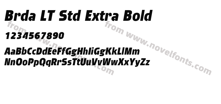 Brda LT Std Extra BoldPreview