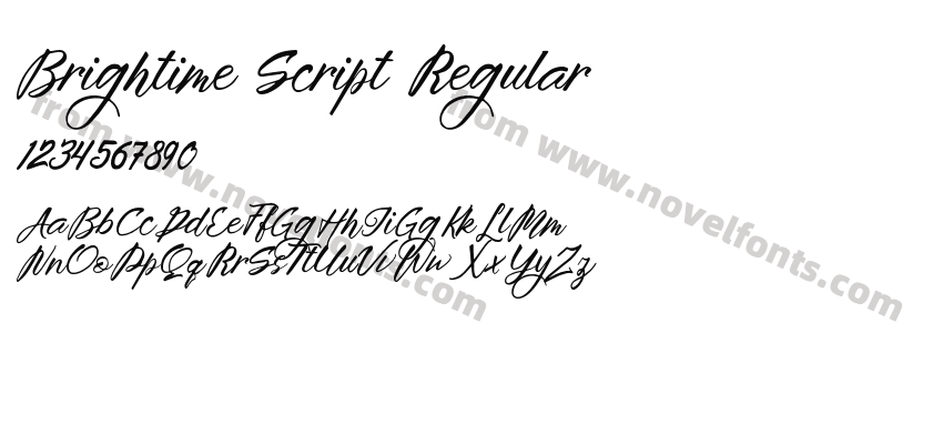 Brightime Script RegularPreview