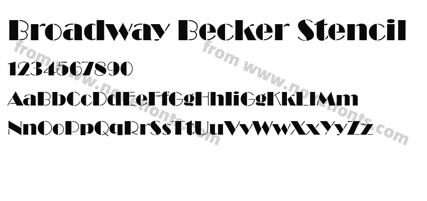 Broadway Becker StencilPreview