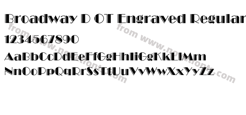 Broadway D OT Engraved RegularPreview