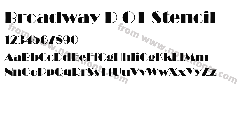 Broadway D OT StencilPreview