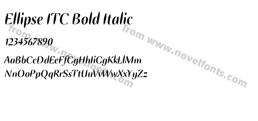 Ellipse ITC Bold ItalicPreview