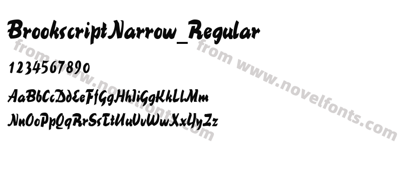 BrookscriptNarrow_RegularPreview