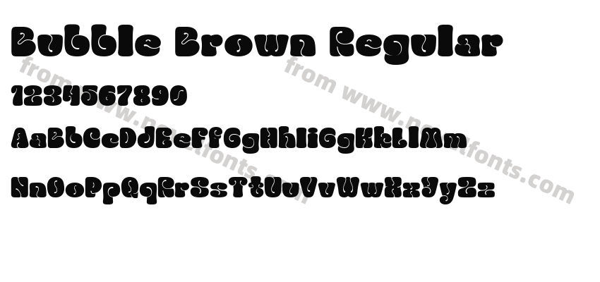 Bubble Brown RegularPreview