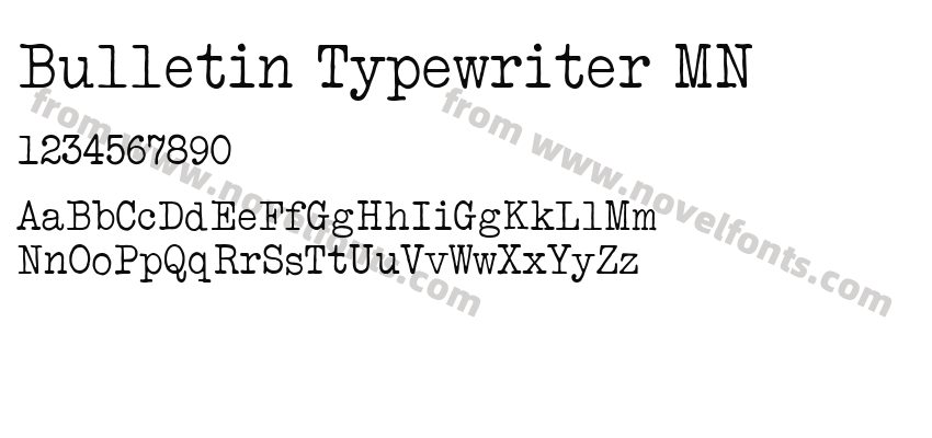 Bulletin Typewriter MNPreview