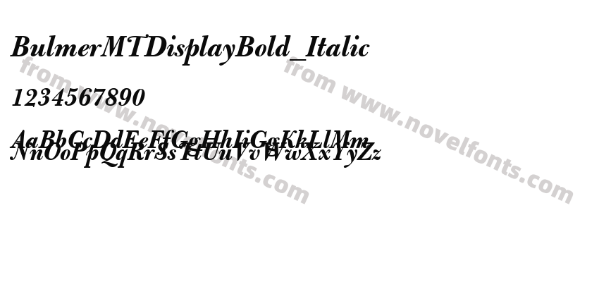 BulmerMTDisplayBold_ItalicPreview