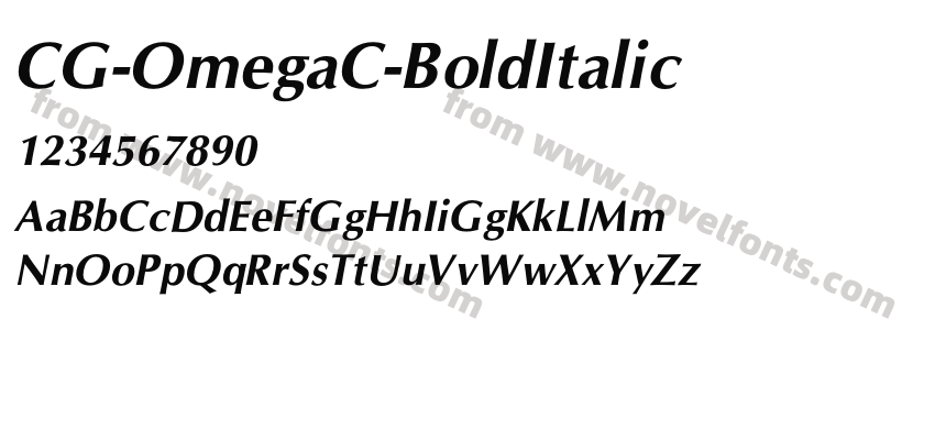 CG-OmegaC-BoldItalicPreview